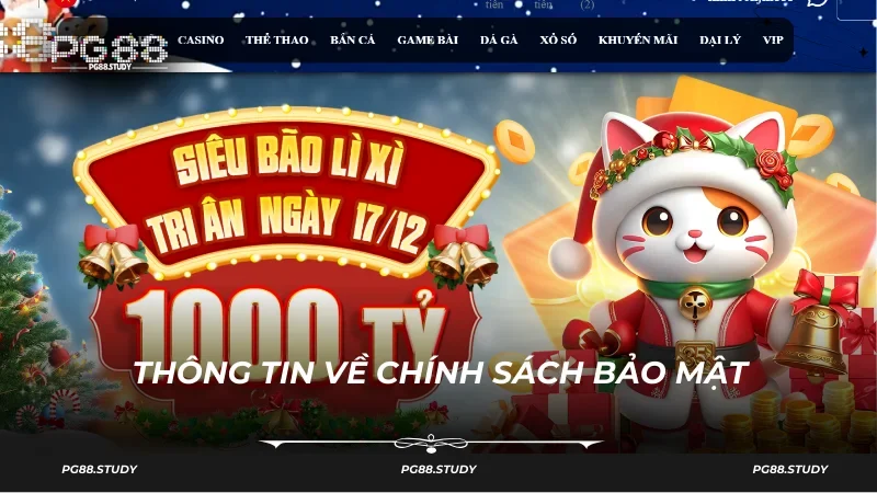 Các thông tin trong chính sách bảo mật PG88